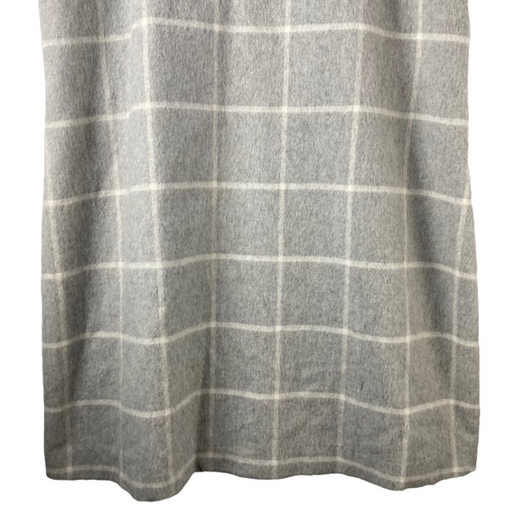 Anthropologie Paper Crown Gray Checkered Wool Blend Sleeveless Dress - Picture 7 of 10